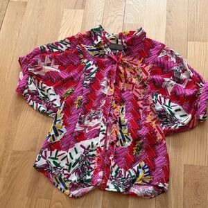 Vintage Zac Posen for Target Colorful Patterned Shirt